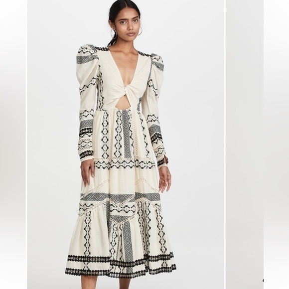 HEMANT & NANDITA Dresses & Skirts - Hemant & Nandita | Moira Twisted Yoke Midi NWT Dress Sz. XS